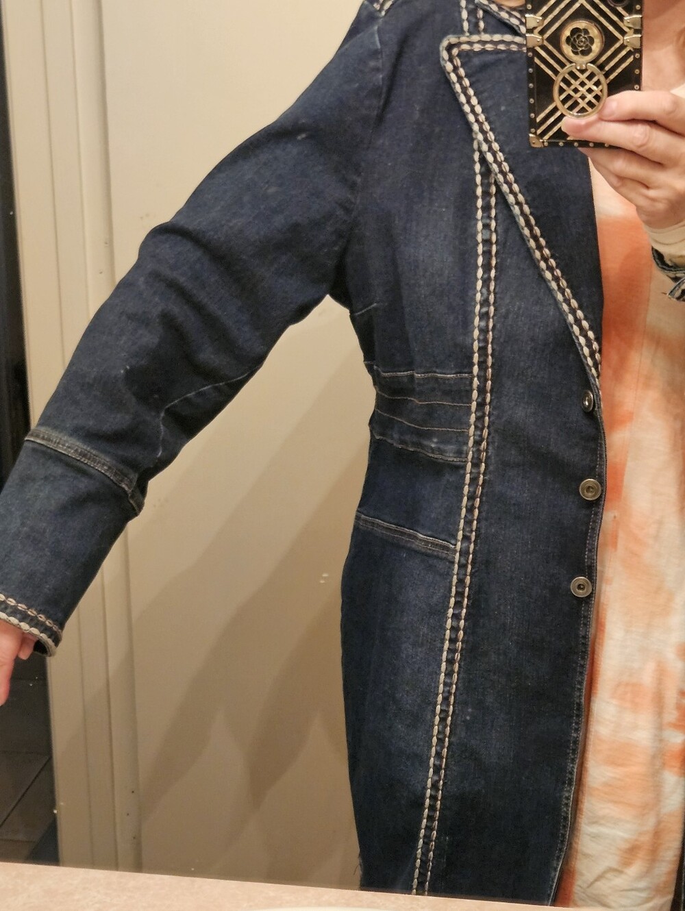 Midnight Velvet Women's Denim Trench Coat - Picture 14 of 16